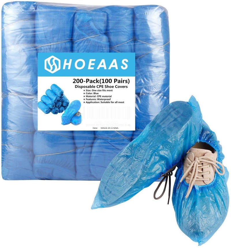 HOEAAS 200 Pack Shoe Covers for Indoors,Waterproof Shoe Covers, Disposable Non Slip Durable Boot Cover Shoe Protectors Covers for Home, Floor Carpet Protection, One Size Fits All - Image 2